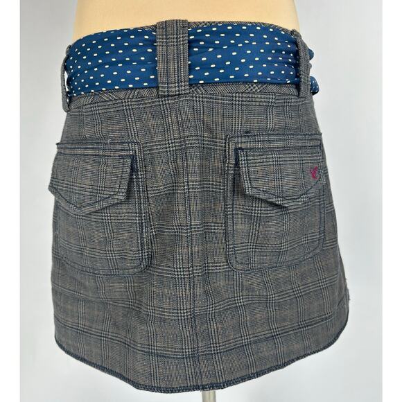 Vintage Y2K American Eagle Size 4 Small Micro Mini Skirt Plaid Academia 2000s - Picture 4 of 11